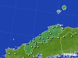 島根県のアメダス実況(降水量)(2021年11月10日)