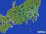 2021年11月10日の関東・甲信地方のアメダス(風向・風速)