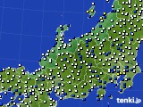 2021年11月10日の北陸地方のアメダス(風向・風速)