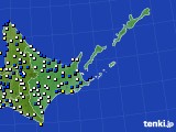 2021年11月11日の道東のアメダス(風向・風速)
