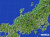2021年11月12日の北陸地方のアメダス(風向・風速)