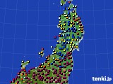 東北地方のアメダス実況(日照時間)(2021年11月13日)