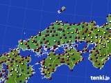 中国地方のアメダス実況(日照時間)(2021年11月14日)
