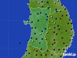 秋田県のアメダス実況(日照時間)(2021年11月14日)