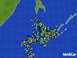 北海道地方のアメダス実況(日照時間)(2021年11月15日)