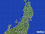 東北地方のアメダス実況(風向・風速)(2021年11月15日)