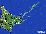 2021年11月15日の道東のアメダス(風向・風速)