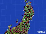東北地方のアメダス実況(日照時間)(2021年11月17日)