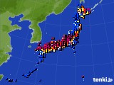 アメダス実況(日照時間)(2021年11月18日)