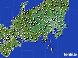 2021年11月20日の関東・甲信地方のアメダス(風向・風速)