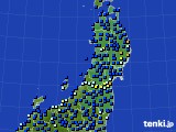 東北地方のアメダス実況(日照時間)(2021年11月21日)