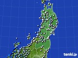 東北地方のアメダス実況(降水量)(2021年11月22日)