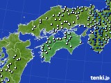 四国地方のアメダス実況(降水量)(2021年11月22日)
