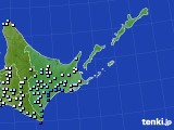 道東のアメダス実況(降水量)(2021年11月22日)