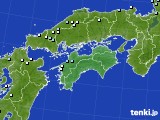 四国地方のアメダス実況(降水量)(2021年11月23日)