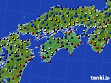 四国地方のアメダス実況(日照時間)(2021年11月23日)