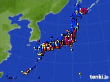 2021年11月23日のアメダス(日照時間)