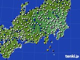 2021年11月23日の関東・甲信地方のアメダス(風向・風速)