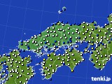 2021年11月23日の中国地方のアメダス(風向・風速)