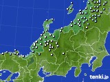 北陸地方のアメダス実況(降水量)(2021年11月24日)