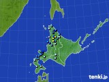 2021年11月24日の北海道地方のアメダス(積雪深)