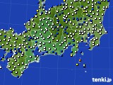 東海地方のアメダス実況(風向・風速)(2021年11月24日)