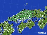 2021年11月24日の中国地方のアメダス(風向・風速)