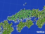 2021年11月26日の中国地方のアメダス(風向・風速)