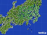 2021年11月27日の関東・甲信地方のアメダス(風向・風速)