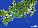 2021年11月28日の東海地方のアメダス(気温)