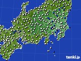 2021年11月28日の関東・甲信地方のアメダス(風向・風速)
