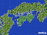 2021年11月30日の四国地方のアメダス(風向・風速)