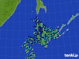 北海道地方のアメダス実況(気温)(2021年12月02日)