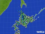 北海道地方のアメダス実況(気温)(2021年12月03日)