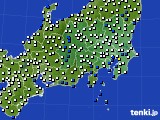 2021年12月03日の関東・甲信地方のアメダス(風向・風速)