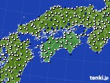 2021年12月03日の四国地方のアメダス(風向・風速)