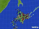 北海道地方のアメダス実況(日照時間)(2021年12月04日)