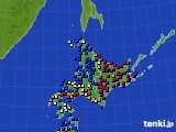 北海道地方のアメダス実況(日照時間)(2021年12月05日)