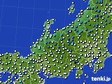 北陸地方のアメダス実況(気温)(2021年12月05日)