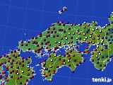 2021年12月06日の中国地方のアメダス(日照時間)