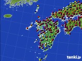 九州地方のアメダス実況(日照時間)(2021年12月10日)