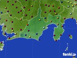 静岡県のアメダス実況(日照時間)(2021年12月10日)