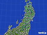 東北地方のアメダス実況(気温)(2021年12月10日)