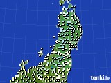2021年12月11日の東北地方のアメダス(気温)