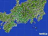東海地方のアメダス実況(風向・風速)(2021年12月15日)