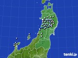 東北地方のアメダス実況(降水量)(2021年12月16日)