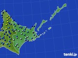 道東のアメダス実況(積雪深)(2021年12月18日)