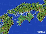 2021年12月18日の四国地方のアメダス(日照時間)
