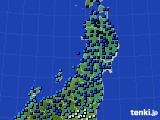 東北地方のアメダス実況(気温)(2021年12月18日)