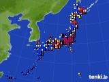 アメダス実況(日照時間)(2021年12月21日)